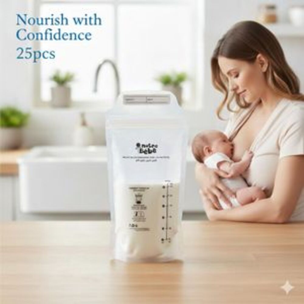 Sachets Conservation Lait Maternel "Notre Bébé" - 25 Pièces
