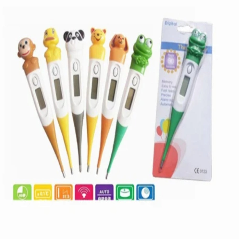 Thermomètre Digital Bébé Animaux - Lecture Rapide 10s + Alarme Fièvre